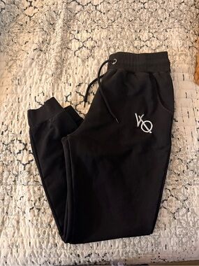 Kids Black Jogger Sweatpants with XO Logo
